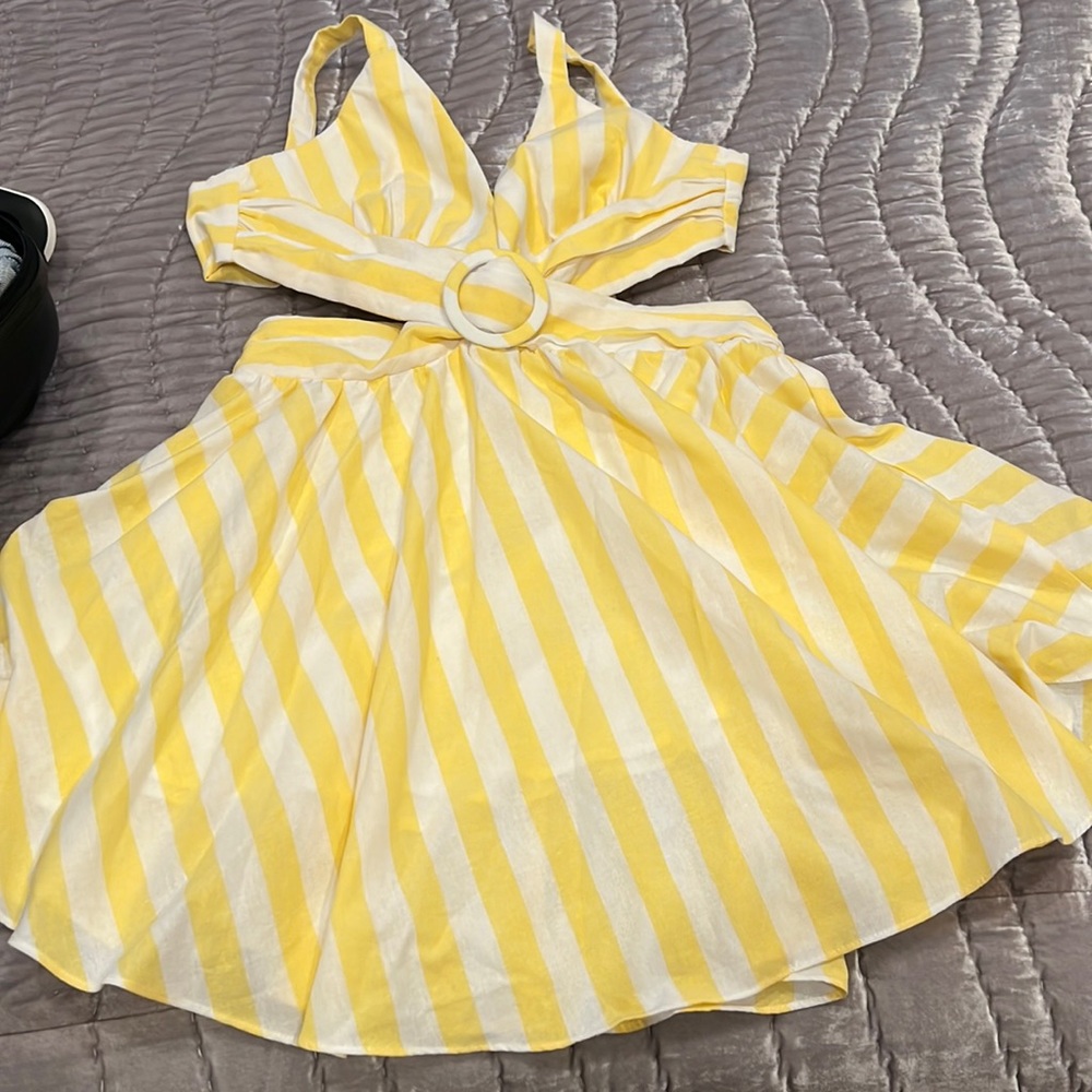 Linen mixed dress